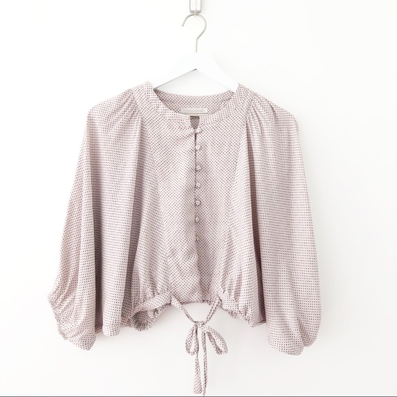 Urban Outfitters Tops - Urban Outfitters Cropped Button Batwing Blouse Top